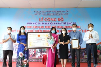 Technique de fabrication de "rượu cần" du peuple S'Tieng reconnue comme patrimoine national