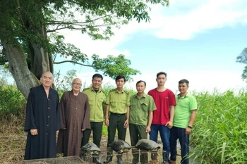 Neuf animaux sauvages relâchés dans la nature au Parc national d'U Minh Ha. Photo: VNA