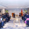 Le secrétaire général du Parti communiste du Vietnam et président vietnamien, To Lam, rencontre à Colombo, Mohan Pandithage, PDG du groupe Hayleys PLC. Photo : VNA