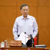 Le secrétaire général du Parti et président de l’État, To Lam, prend la parole. Photo : VNA