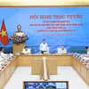 Le Premier ministre Le Minh Hung a présidé la réunion de bilan des six premiers mois de 2026 du Comité directeur d'État chargé des ouvrages et projets nationaux d'importance du secteur des transports. Photo : VNA