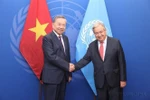 En marge de la 79ᵉ session de l’Assemblée générale des Nations Unies à New York, le 24 septembre 2024 (heure locale), le secrétaire général du Parti communiste du Vietnam et président vietnamien, Tô Lâm, a rencontré le Secrétaire général des Nations Unies, Antonio Guterres. Photo: VNA