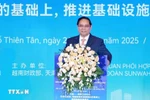 Le Premier ministre Pham Minh Chinh s’exprime lors du Forum de connexion d'affaires Vietnam–Chine à Tianjin. Photo: VNA
