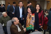 La présidente du CC du Front de la Patrie du Vietnam, Bui Thi Minh Hoai. Photo: VNA