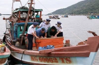 Un armateur signe un engagement à ne pas violer les réglementations relatives à la pêche INN. Photo : VNA.