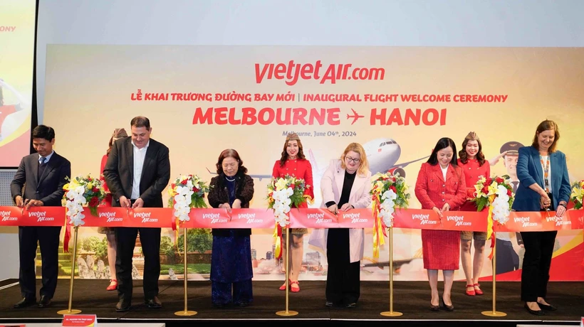 Inauguration du vol Hanoï – Melbourne. Photo: baotintuc.vn
