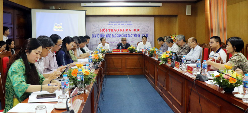 Conférence intitulée "Discuter du nom de Bac Giang au cours des périodes historiques". Photo: bacgiang.gov.vn