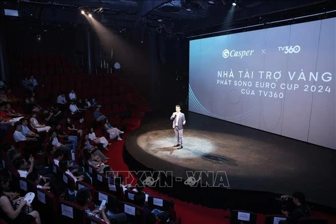 Casper, sponsor officiel d’Or de la diffusion de l'Euro 2024 sur TV360 au Vietnam. Photo: VNA