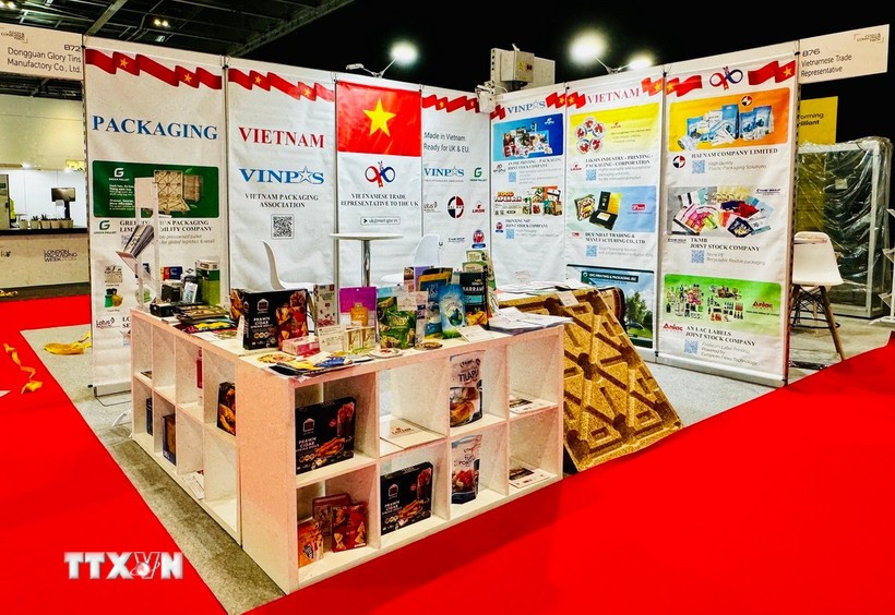 Le stand vietnamien à la London Packaging Week. Photo: VNA