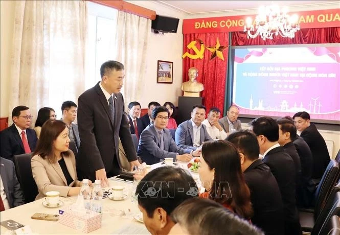 L'ambassadeur du Vietnam en République tchèque, Duong Hoài Nam prend la parole. Photo: VNA