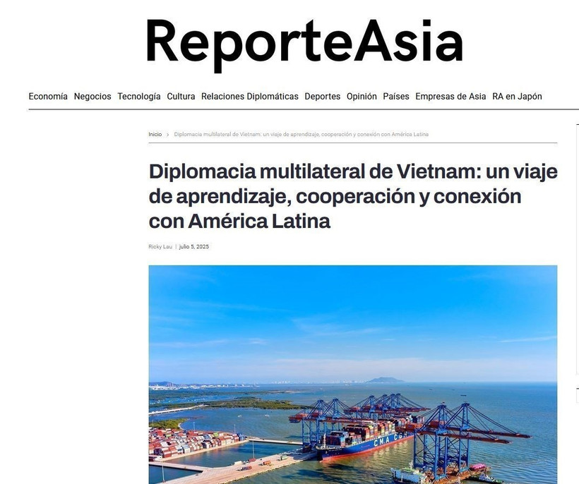 Capture d'écran du site Reporte Asia.