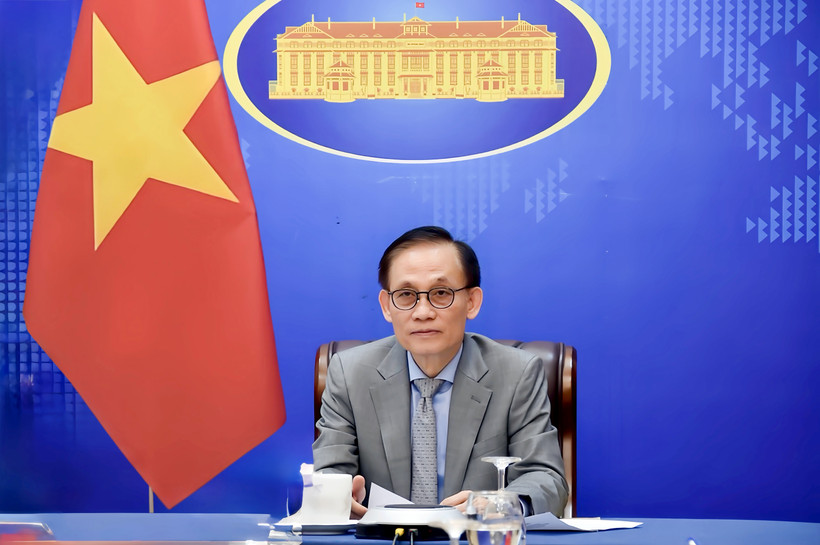 Le secrétaire du Comité central du Parti et ministre vietnamien par intérim des Affaires étrangères, Lê Hoài Trung. Photo: VNA