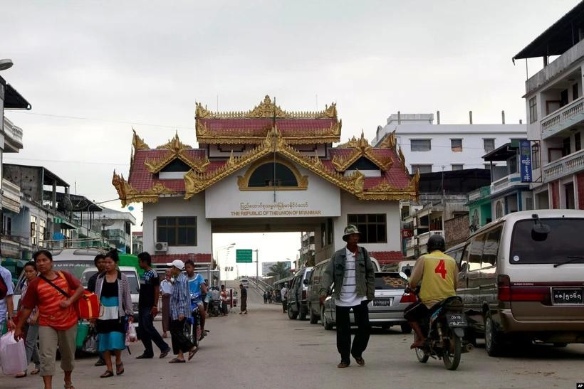 La ville de Myawaddy se trouve dans l'État de Karren, situé dans le sud-est du Myanmar. Photo : AP/VNA