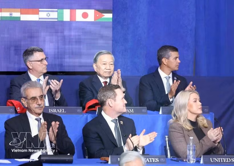 Le secrétaire général To Lam à la réunion inaugurale du Conseil de paix sur Gaza à Washington, D.C. Photo: VNA