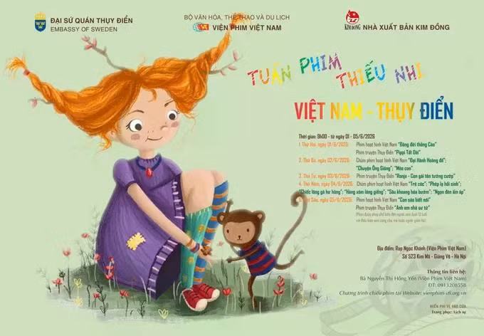 La Semaine du film pour enfants Vietnam–Suède se tient du 1er au 5 juin. Photo: comité d'organisation