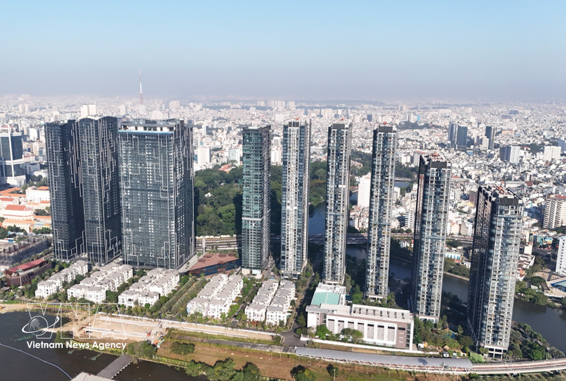 Le complexe d'appartements de luxe Grand Marina bénéficie d'un emplacement privilégié en plein cœur d'Hô Chi Minh-Ville. Photo : VNA