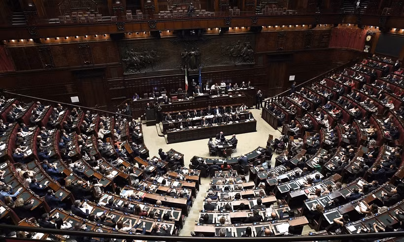 Vue générale d'une session du Parlement italien à Rome. Photo : Agence Anadolu