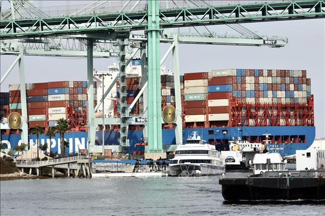 Port de fret à Bangkok, Thaïlande, le 3 avril 2025. Photo: Reuters/VNA