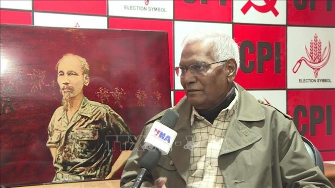 Le secrétaire général du Parti communiste indien (CPI), Doraisamy Raja. Photo: VNA