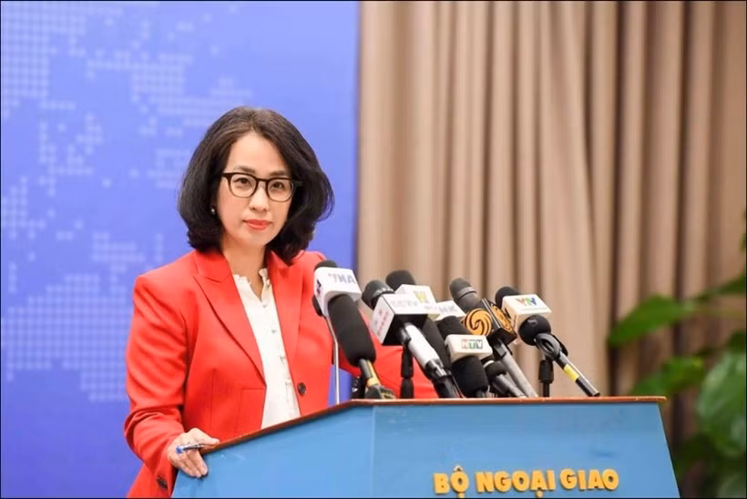 La porte-parole du ministère vietnamien des Affaires étrangères, Pham Thu Hang. Photo: VNA