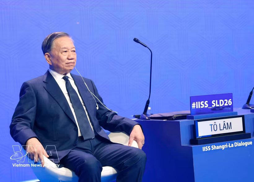 Le secrétaire général du Parti communiste du Vietnam et président de la République, To Lam au Dialogue de Shangri-La 2026. Photo: VNA