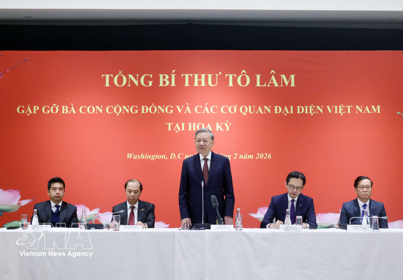 Le secrétaire général To Lam s'exprime. Photo: VNA