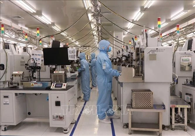 ITM Semiconductor Vietnam Co., Ltd., située dans le parc industriel de Vsip, chef-lieu de Tu Son, province de Bac Ninh, a toujours bénéficié de conditions favorables des autorités locales. Photo : VNA 