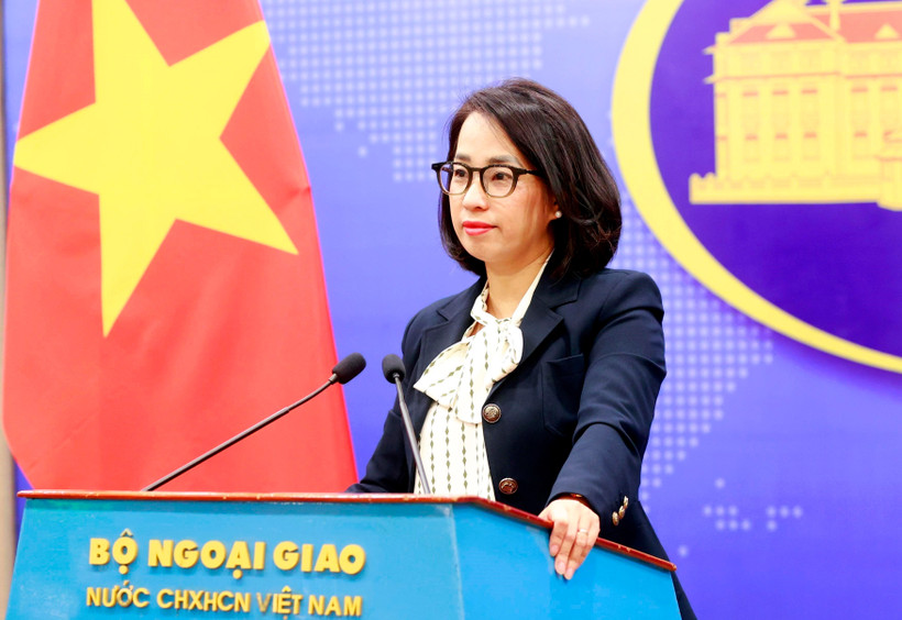 La porte-parole du ministère des Affaires étrangères, Pham Thu Hang. Photo: VNA