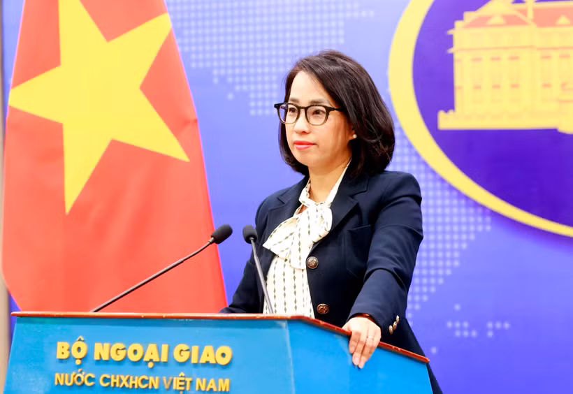 La porte-parole du ministère des Affaires étrangères, Pham Thu Hang. Photo: VNA