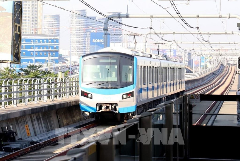 La ligne de métro n°1 Bên Thành - Suôi Tiên. Photo: VNA