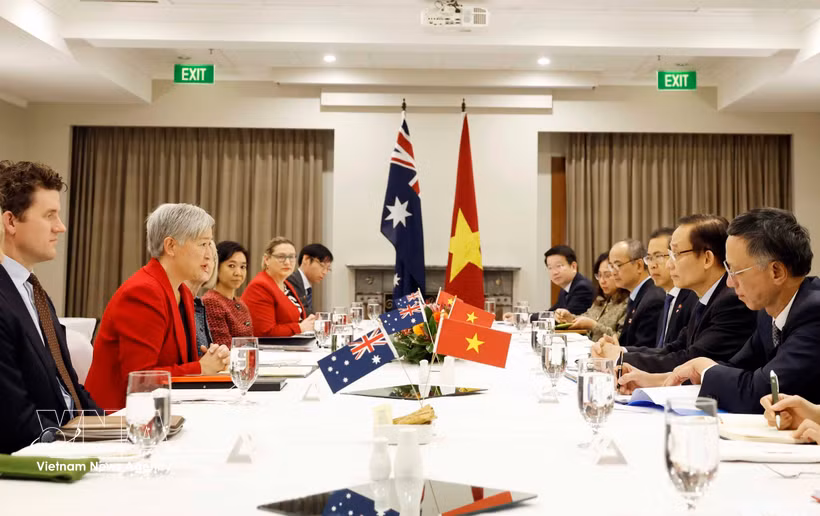 Panorama de la 8e réunion des ministres des Affaires étrangères Vietnam-Australie. Photo: VNA