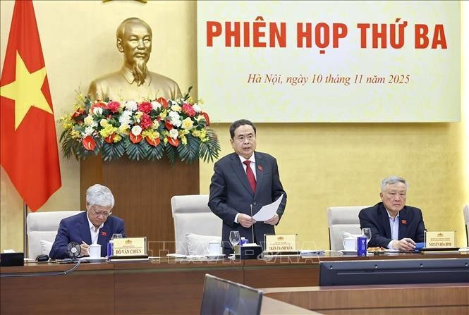 Le président de l'Assemblée nationale (AN) Trân Thanh Mân s'exprime. Photo: VNA
