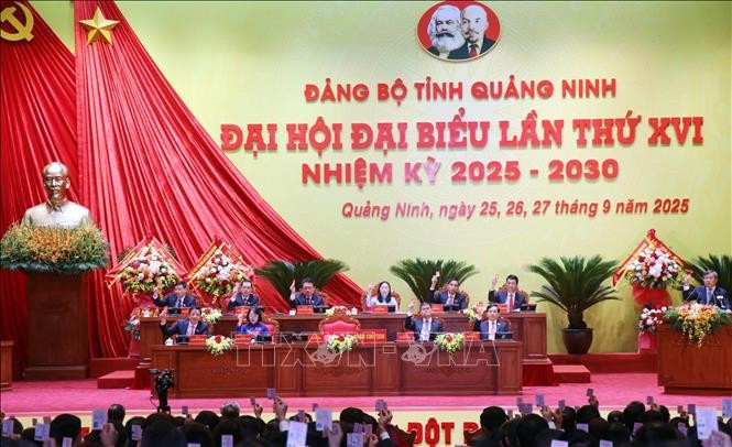 Le 15ᵉCongrès de l'organisation du Parti provincial de Quang Ninh (mandat 2025-2030). Photo : VNA