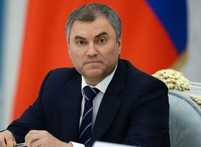 Le président de la Douma d'État de l'Assemblée fédérale de la Fédération de Russie, Vyacheslav Volodine. Photo: Sputnik/VNA