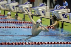 Le nageur Phạm Thanh Bảo vise les meilleurs résultats possibles aux 33es Jeux d'Asie du Sud-Est. — Photo hanoimoi.vn