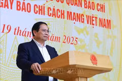 Le Premier ministre Pham Minh Chinh s’exprime lors de l’événement, à Hanoi, le 19 juin. Photo : VNA