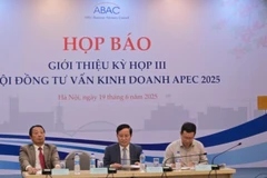 Vue de la conférence de presse, à Hanoï le 19 juin. Photo: VNA