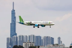 Bamboo Airways arrivent en tête en termes de l'OTP. Photo : HNM