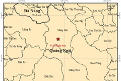 Le séisme de magnitude 4,0 qui s'est produit le matin du 21 février a été localisé dans la commune de Mang Den, province de Quang Ngai. Photo diffusée par VietnamPlus