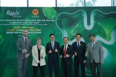 Cérémonie d'inauguration du projet d'agrandissement de la brasserie de Phu Bài dans la ville de Huê. Photo : Carlsberg Vietnam