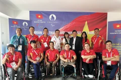 La délégation vietnamienne participant aux Jeux paralympiques de Paris 2024. Photo: VNA