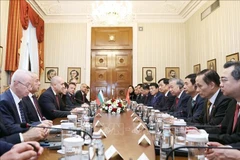 Entretien entre le secrétaire général du Comité central du Parti communiste du Vietnam, Tô Lâm, et le président de la République de Bulgarie, Rumen Radev. Photo : VNA