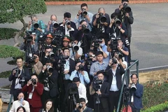 Des journalistes à l'oeuvre. Photo: VNA