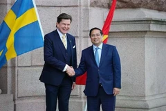 Le Premier ministre Pham Minh Chinh (à droite) et le président du Riksdag (Parlement suédois), Andreas Norlén, à Stockholm, le 12 juin. Photo : VNA.