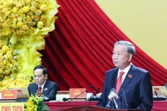 Le secrétaire général Tô Lâm s’adresse au premier Congrès du Comité du Parti de Hô Chi Minh-Ville pour le mandat 2025-2030. Photo: VNA