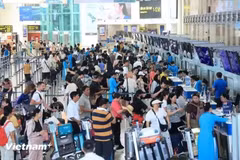 Le transport aérien a enregistré une forte croissance pendant les vacances du Nouvel An lunaire (Têt). Photo : VietnamPlus