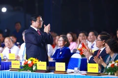 Le Premier ministre Pham Minh Chinh lors du spectacle pour commémorer le 50e anniversaire de la libération de l’île de Côn Dao, le 3 mai. Photo: VNA