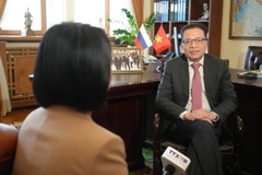 L’ambassadeur du Vietnam en Russie concomitamment en Azerbaïdjan, Dang Minh Khôi s’entretient avec l’Agence vietnamienne d’information à la veille de la visite d’État du secrétaire général Tô Lâm en Azerbaïdjan Photo: VNA