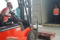 Étudiants en logistique du Collège maritime et des voies navigables n°1 lors d'une session de simulation pratique. Photo : NDEL