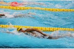 Nguyên Huy Hoàng, médaillé d'argent aux Jeux asiatiques 2018, fait partie des espoirs du Vietnam pour les Mondiaux de natation 2025. Photo: VNA